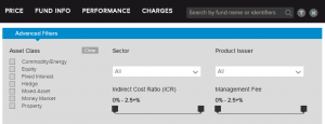 New advanced ETF & mFund filters