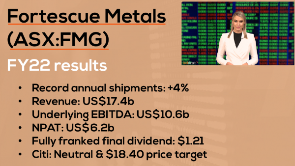 FMG shares slide on FY22 results decline | Fortescue Metals (ASX:FMG)